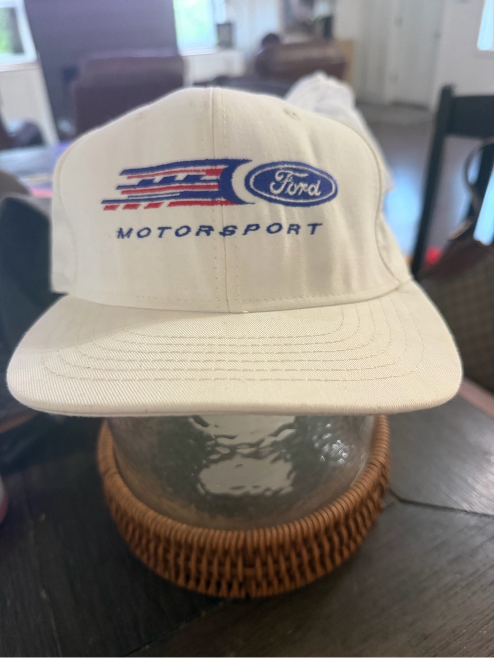Vintage 1970’s Ford White Motorsport  Hat SnapBack